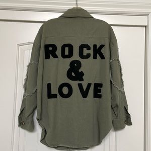 Maison Garrison Rock & Love Shacket | Size Small